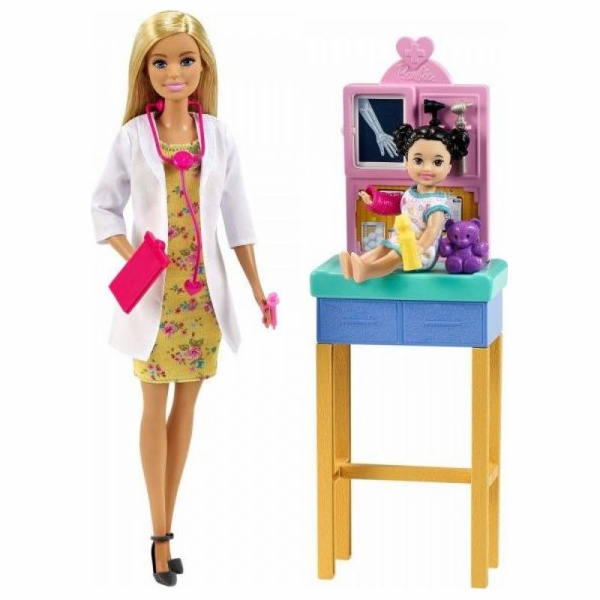 Lalka Barbie Barbie Kariera - Zestaw Pediatra (GTN51)