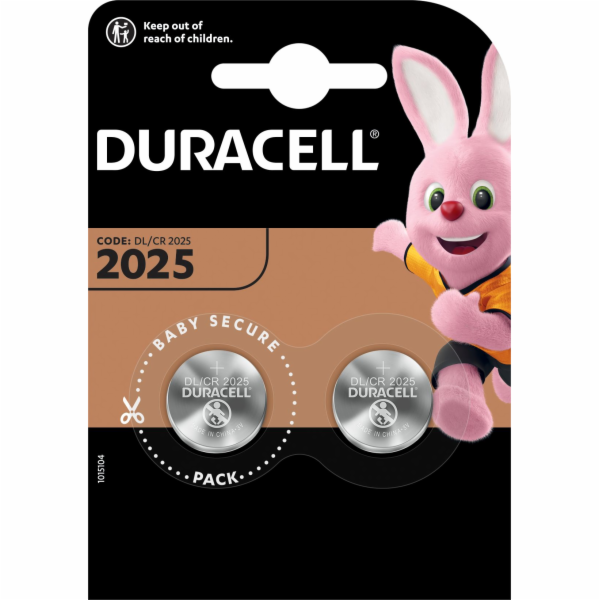 Baterie Duracell CR2025 150mAh 2ks.