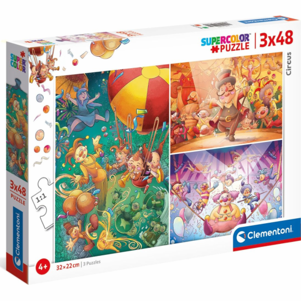 Clementoni Puzzle 3x48 Super Color Te Circus
