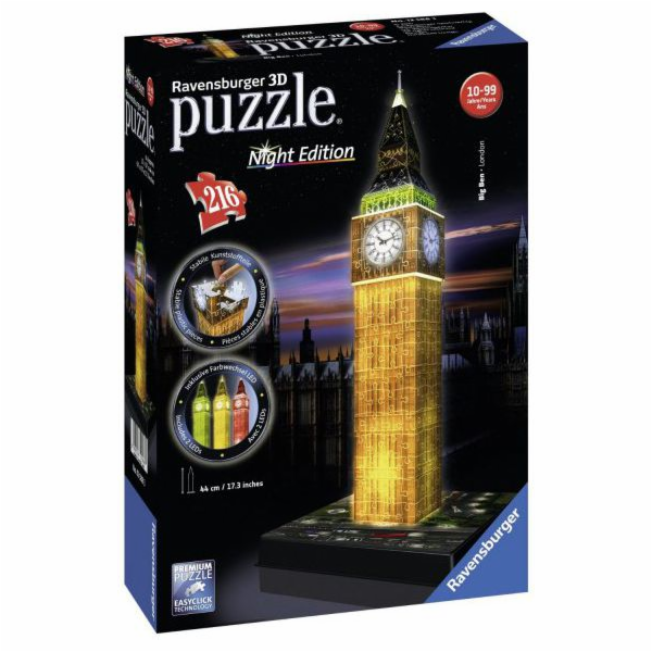 Puzzle 216 elementów 3D Big Ben Nocą