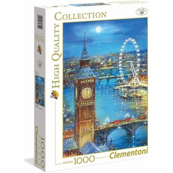 Clementoni Clementoni Puzzle 1000el sněhové vločky na Big Ben 39319