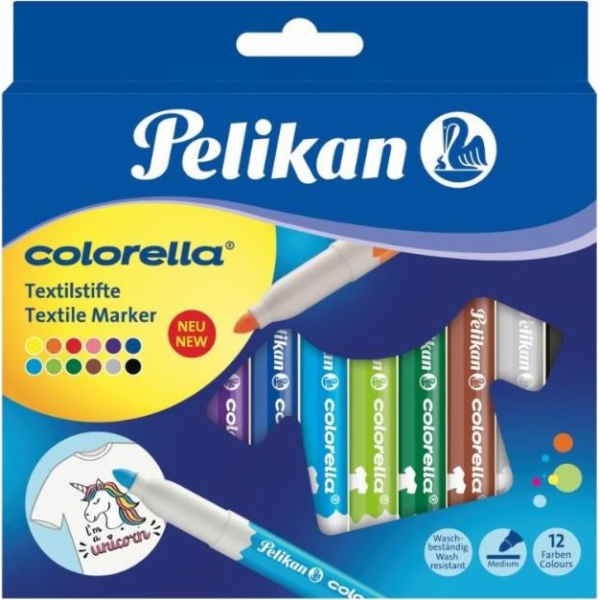 Pelikan Colorella fixy na látky 12 barev
