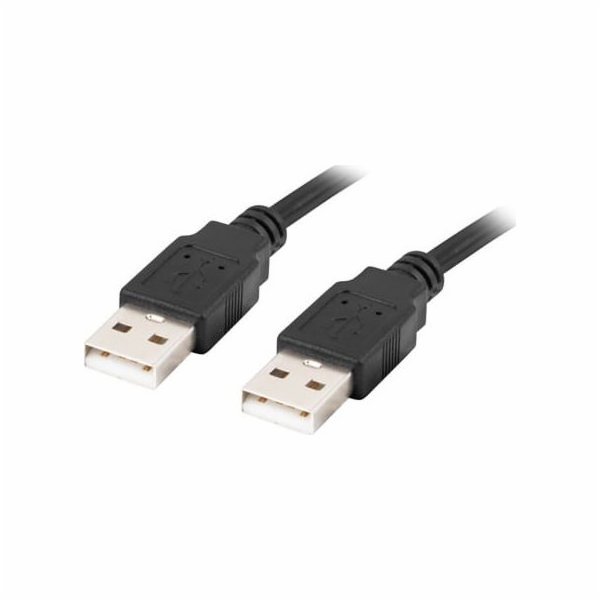 Lanberg CA-USBA-20CU-0010-BK USB cable 1m 2.0 USB A Black