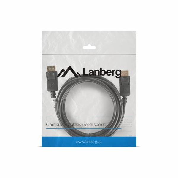 Lanberg DisplayPort kabel – DisplayPort 3m černý (CA-DPDP-10CC-0030-BK)