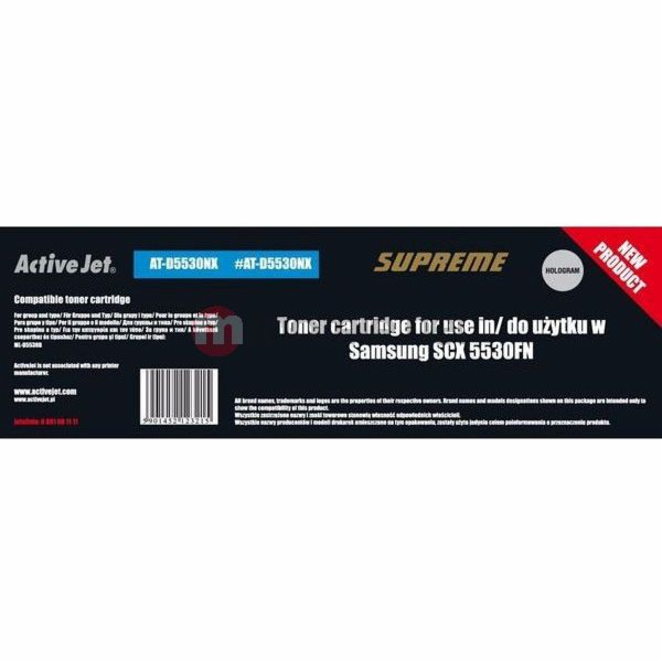 Activejet ATS-5530NX Toner for Samsung printer; Replacement for Samsung SCX-D5530B; Supreme; 9000 pages; black