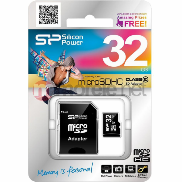 Silicon Power microSDHC 32GB Class 10 SP032GBSTH010V10-SP