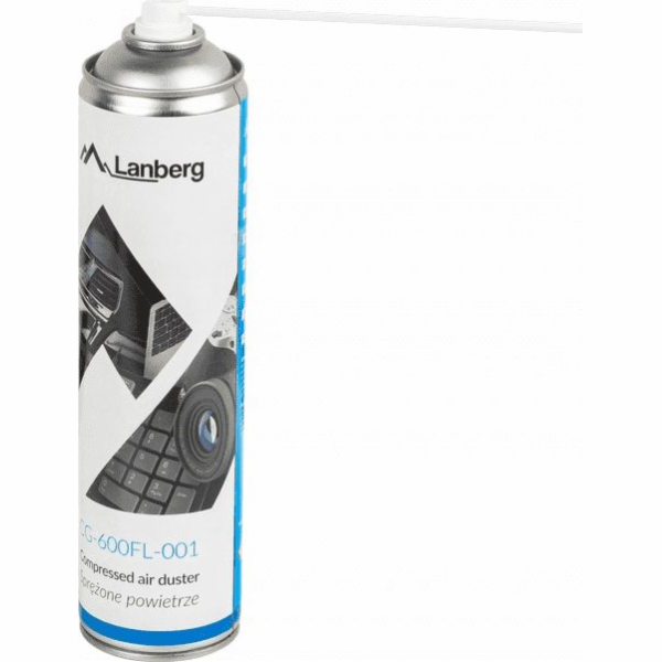 Lanberg Stlačený vzduch pro odstranění prachu 600 ml (CG-600FL-001)