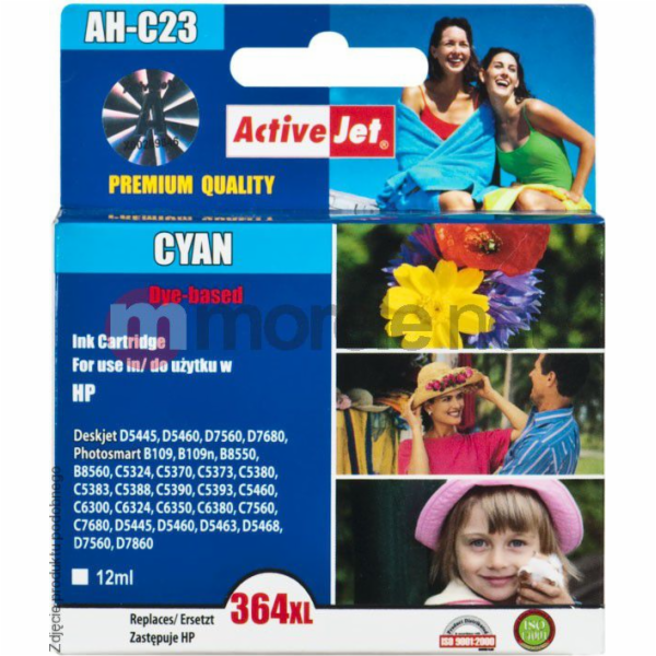 Activejet AH-364CCX HP Printer Ink Compatible with HP 364XL CB323EE; Premium; 12 ml; blue.