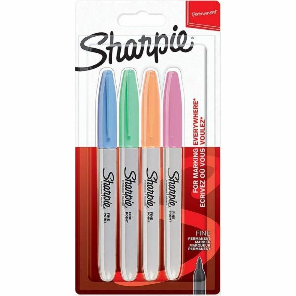 Sharpie 2065402 permanent marker Fibre tip Blue Green Orange Pink 4 pc(s)