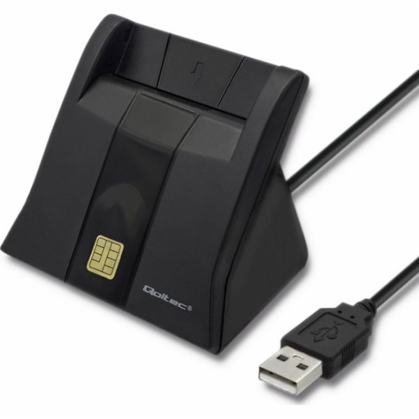 Čtečka ID karet Qoltec Smart Chip | USB 2.0 | Plug Play 50643