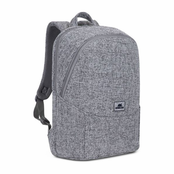 RIVACASE Anvik 15.6 laptop backpack 15L gray waterproof fabric pockets for 10.5 tablet smartphone documents accessories bottle