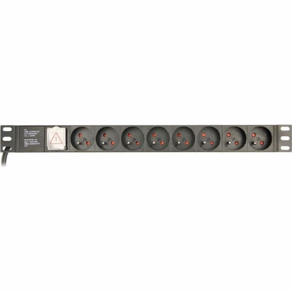 EnerGenie EG-PDU-014-F Rack Power Distribution Unit (8 FR sockets 1U 16A Schuko plug 3m black color)
