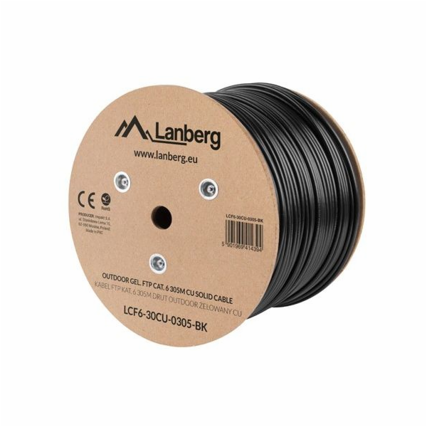 LANBERG FTP Cat.6 305m CU Pevný venkovní kabel