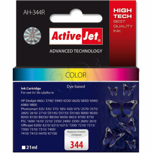 Activejet AH-344R HP Printer Ink Compatible with HP 344 C9363EE; Premium; 21 ml; colour.