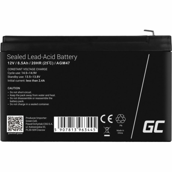Green Cell AGM47 AGM/gel battery 12V 8.5AH