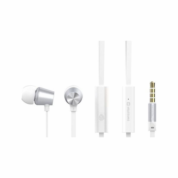 Swissten Sluchátka Earbuds Dynamic Ys500 Stříbrno/Bílé