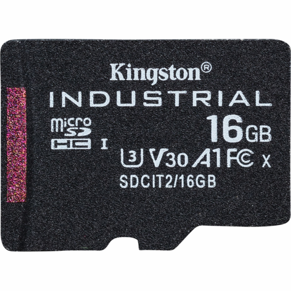 KINGSTON 16GB microSDHC Industrial C10 A1 pSLC Card Single Pack w/o Adapter