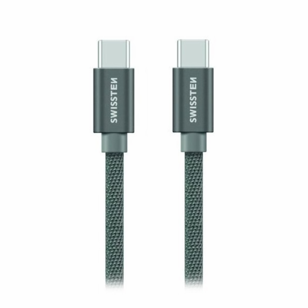 Swissten Datový Kabel Textile USB-C / USB-C 1,2 M Šedý