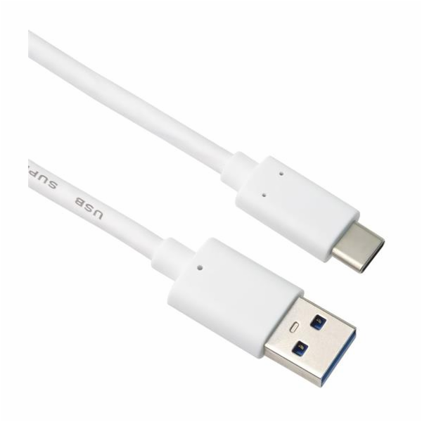 Kabel USB-C - USB 3.0 A (USB 3.2 generation 2, 3A, 10Gbit/s) 2m bílý