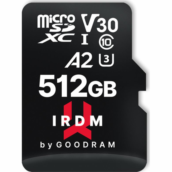 GOODRAM IRDM microSDXC 512GB V30 UHS-I U3 + adapter