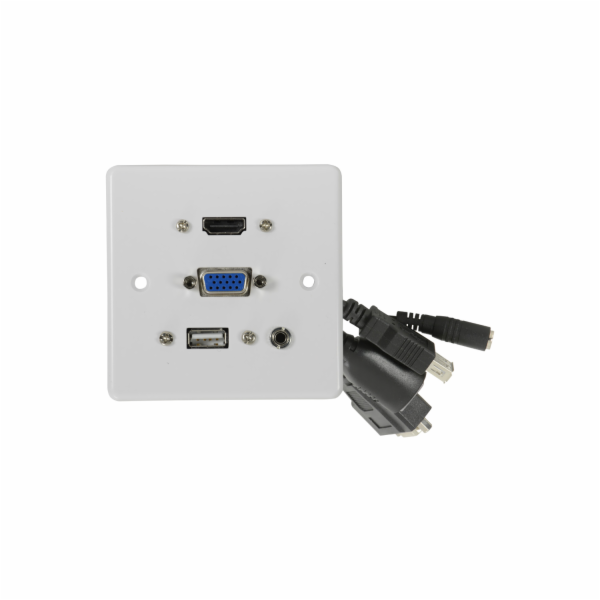 AV:link nástěnná zásuvka HDMI/VGA/USB/Jack 3.5mm