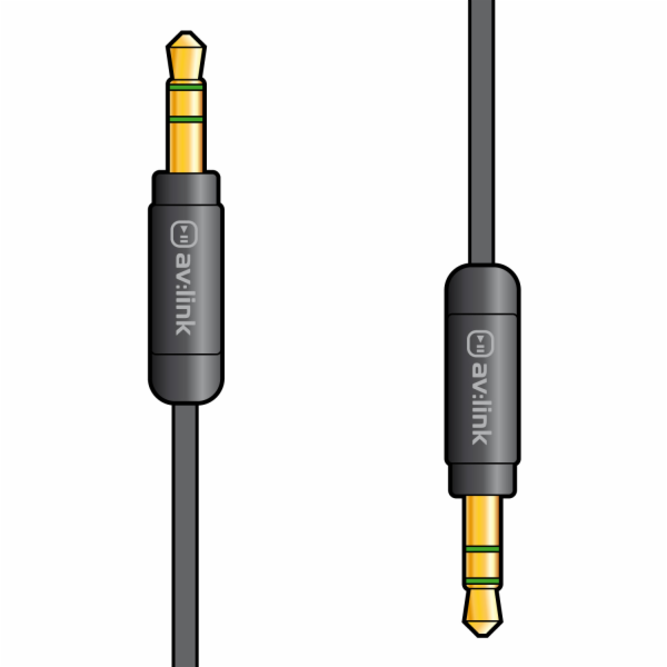 AV:link Precision kabel Jack 3.5mm stereo samec - Jack 3.5mm stereo samec, 0.5m