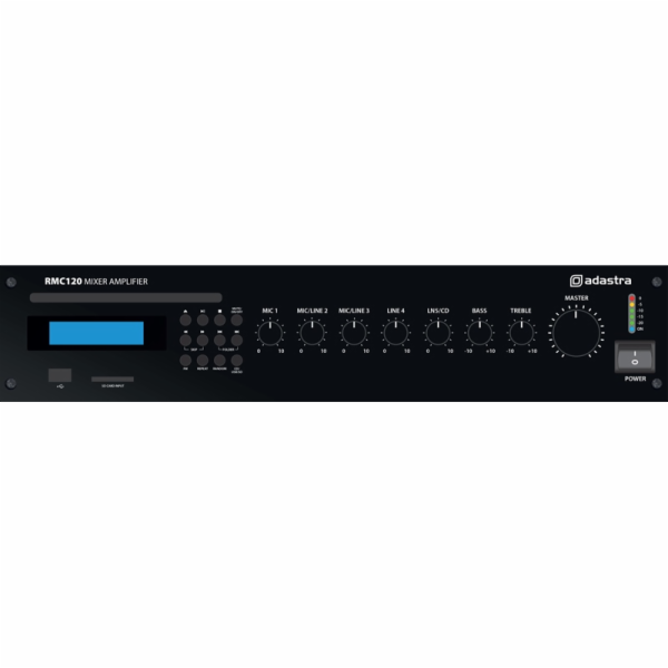 Adastra RMC120, 100V 5-kanálový mixážní zesilovač, 120W, CD/MP3/FM