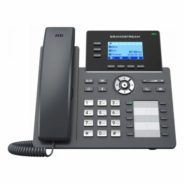 Grandstream GRP2604P/ VoIP telefon/ 2,48" podsvícený grafický display/ 6x SIP/ 2x LAN/ PoE/ GDMS