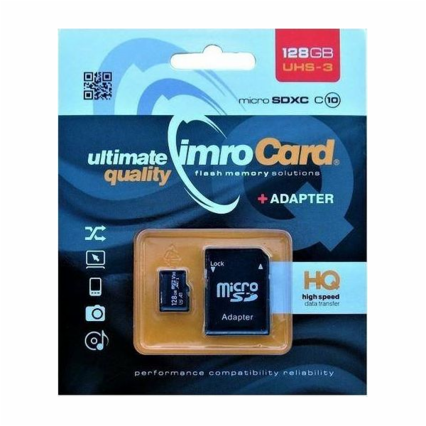 IMRO MICROSDXC 10/128GB UHS-3 ADP Memory card Class 10