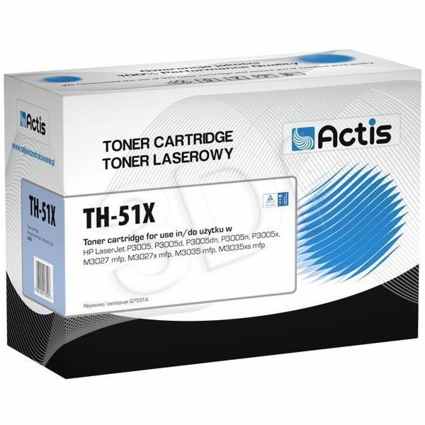 Actis TH-51X toner for HP printer; HP 51X Q7551X replacement; Standard; 13000 pages; black