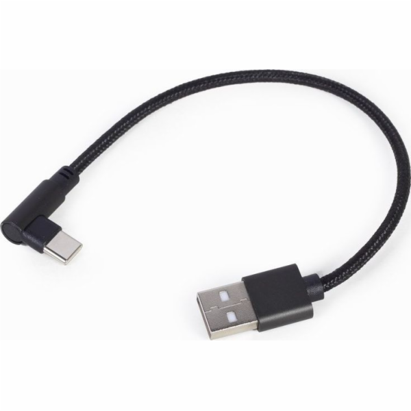 Kabel USB Gembird USB-A - USB-C Czarny (CC-USB2-AMCML-0.2M)