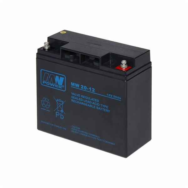 MPL MW POWER MW 20-12 UPS battery Lead-acid accumulator AGM Maintenance-free 12 V 20 Ah Black