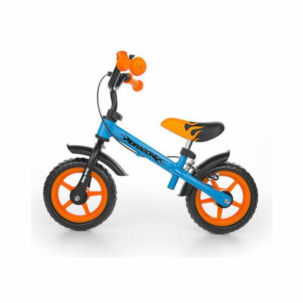 Milly Mally Dragon balanční kolo s brzdou modro-oranžová - 5901761121452