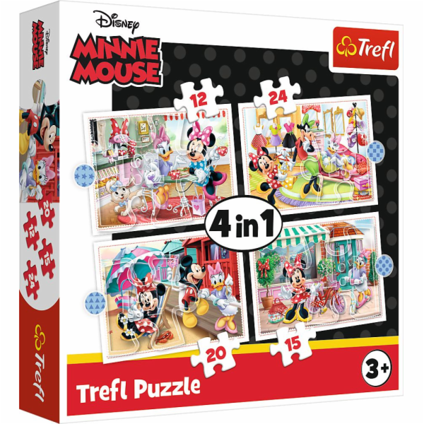 Trefl Puzzle 4v1 Minnie s přáteli (34355)