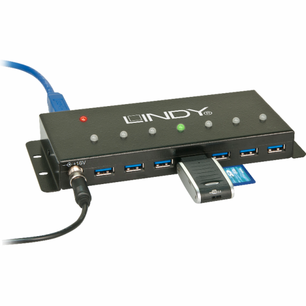 Lindy 7 Port USB 3.0 Metall, USB-Hub 43128