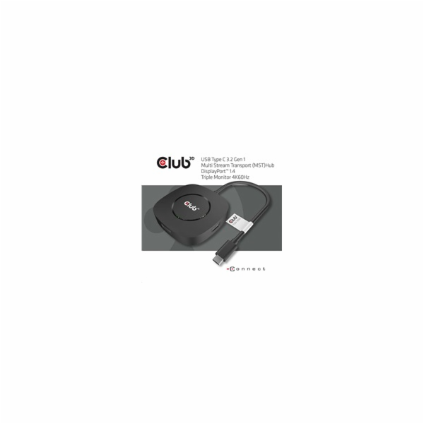 CLUB 3D CSV-1550 USB Type C 3.2 Gen 1 Multi Stream Transport (MST)Hub DisplayPort1.4 Triple Monitor