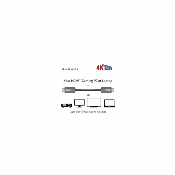 Club3D Kabel prodlužovací Ultra Rychlý HDMI™ Certifikovaný AOC kabel 8K60Hz (M/M), 4K120Hz, 20m, černá
