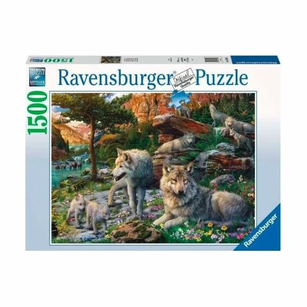 2D puzzle 1500 dílků Jarní vlci