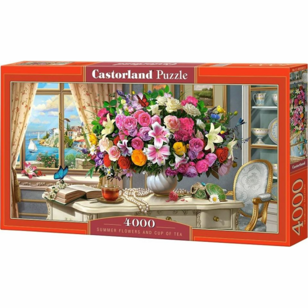 Castorland Puzzle 4000 Letní květiny a šálek čaje