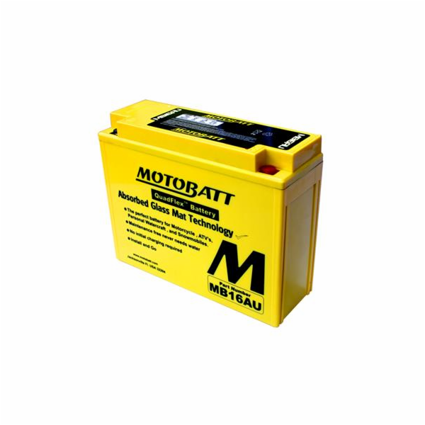 Baterie Motobatt MB16AU pro motocykly (20,5Ah, 12V, 2 vývody)
