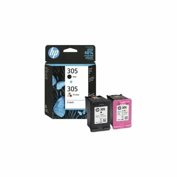 HP 6ZD17AE 2-Pack BK/3-colors No. 305