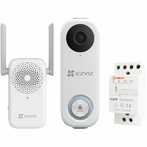 Ezviz DB1C - wi-fi set videokamery, zvonku a napájecího zdroje na DIN lištu