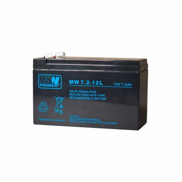 MPL MW POWER MW 7.2-12 UPS battery Lead-acid accumulator VRLA AGM Maintenance-free 12 V 7 2 Ah Black