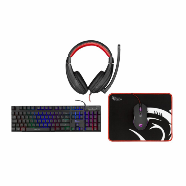 White Shark Comanche 3 GC-4104 - 4in1 KEYBOARD + MOUSE + MOUSE PAD + HEADSET