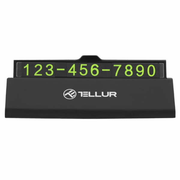 Tellur Temporary car parking phone number card black
