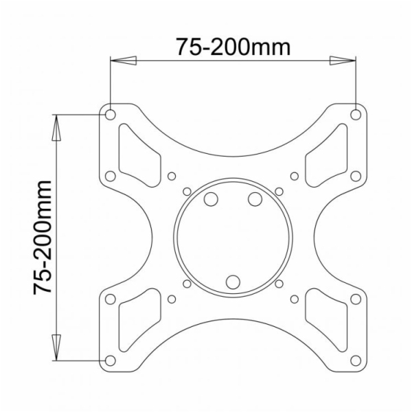 Sbox Full Motion Flat Screen LED TV Mount 19"-43" 25kg LCD-2900B