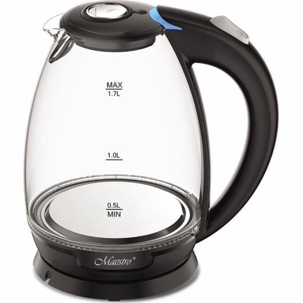 Feel-Maestro MR057 electric kettle 1.7 L Black Transparent 2200 W