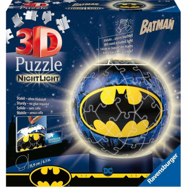 3D puzzle Svítící koule: Batman 72 dílků
