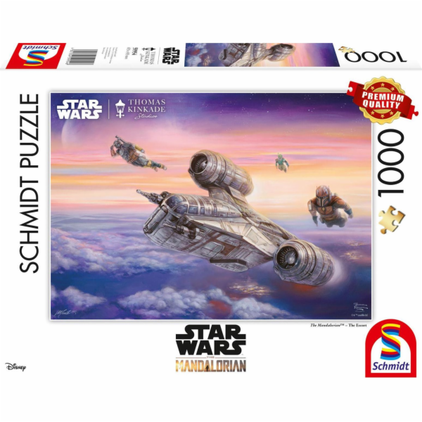 Puzzle Premium kvality 1000 dílků THOMAS KINKADE Escort (Star Wars - The Mandalorian)