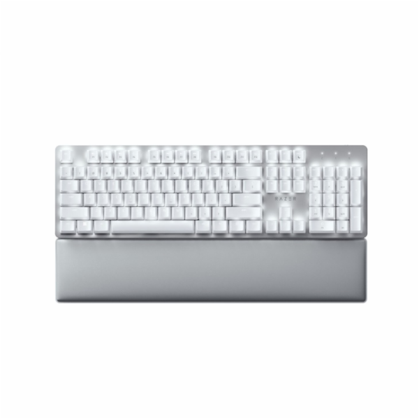 Razer Mechanical Keyboard Pro Type Ultra Mechanical Gaming Keyboard Ergonomic design with soft-touch coating; Soft leatherette wrist rest US Wireless/Wired White Wireless connection